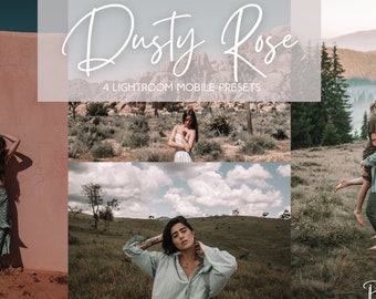 4 Lightroom Mobile Presets & Instagram Story Filter - Dusty Rose - Instagram Presets for Blogger