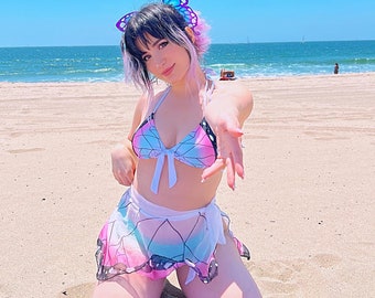 Traje de baño de pilar de insectos Beach Episode Cosplay Print