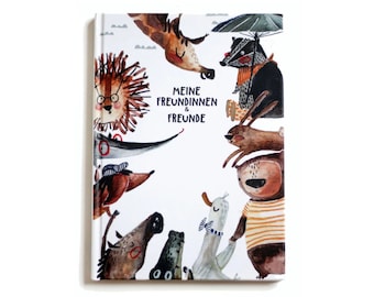 Halfbird Freundebuch "MEINE FREUNDINNEN & FREUNDE" mit tollen Illustrationen