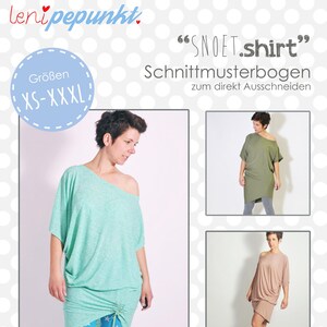 SNOET.shirt- Papierschnittmuster von leni pepunkt. - Gr. XS- XXXL auf Papierbogen