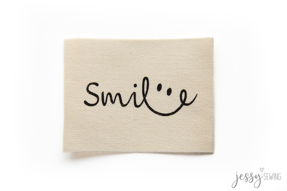Jessy Sewing Baumwolllabel "Smile"  - 3er Set