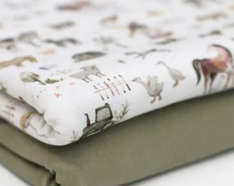 Cotton Jersey FARMLAND STYLE - from 50 cm | OEKO-TEX certified fabric for clothing & accessories