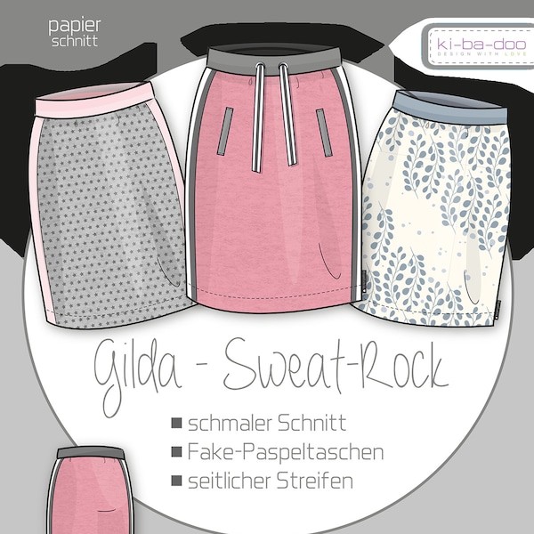 Sweat Rock GILDA - Papierschnittmuster von Kibadoo - Gr. 32 - 48 auf A0-Bogen