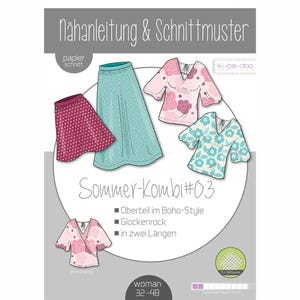 Sommer Kombi #3 - Papierschnittmuster von Kibadoo - Gr. 32 - 48 auf A0-Bogen