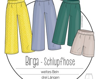 Schlupfhose BIRGA - Papierschnittmuster von Kibadoo - Gr. 32 - 58 auf A0-Bogen