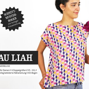 Ms. LIAH summer blouse - paper pattern from Studio Schnittreif - size. XS-XL on A0 sheet