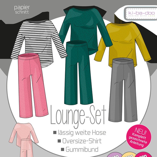 Lounge Set - Papierschnittmuster von Kibadoo - Gr. 32 - 58 auf A0-Bogen