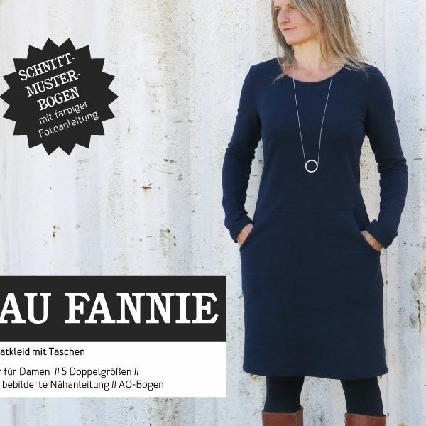 Frau FANNIE Sweatkleid - Papierschnittmuster von Studio Schnittreif - Gr. XS- XL auf A0-Bogen