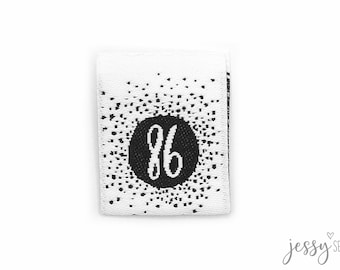 Jessy Sewing Größenlabel "Größe 86"  - 5er Set