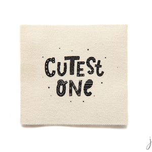 Jessy Sewing cotton label "Cutest One" - set of 3
