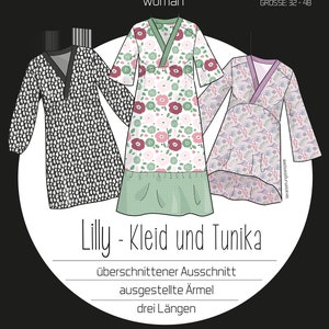 Dress LILLY - paper pattern by Kibadoo - Gr. 32 - 48 on A0 sheet
