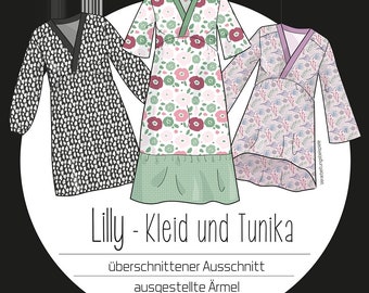 Kleid LILLY - Papierschnittmuster von Kibadoo - Gr. 32 - 48 auf A0-Bogen