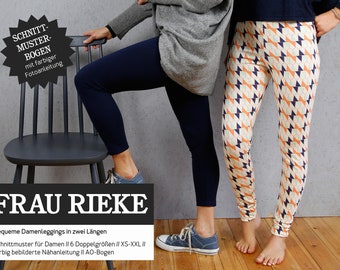 Frau RIEKE Leggings - Papierschnittmuster von Studio Schnittreif - Gr. XS- XXL auf A0-Bogen