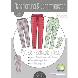 Pants ANIKE - paper pattern by Kibadoo - size 32 - 48 on A0 sheet