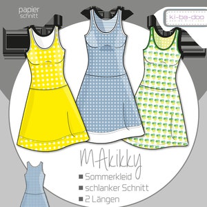 Summer dress MAKIKKY - paper sewing pattern by Kibadoo - sizes 32-48 on A0 sheet