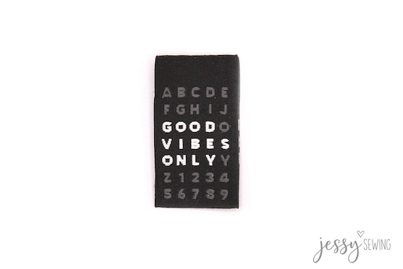 Jessy Sewing Etikett "good vibes only"  - 5er Set