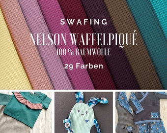 NELSON Waffelpiqué  von Swafing  in 29 Farben - ab 50 cm