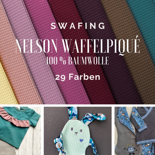 NELSON Waffelpiqué  von Swafing  in 29 Farben - ab 50 cm