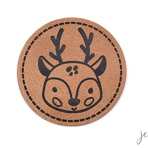 Kunstleder Label "REINDEER" von Jessy Sewing - ab 2 Stück