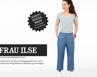 Frau ILSE Culotte mit Reißverschluss - Papierschnittmuster von Studio Schnittreif - Gr. XS- XXL auf A0-Bogen