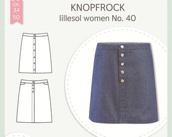 lillesol women No.40 Knopfrock - Papierschnittmuster von Lillesol & Pelle - Gr. 34 - 50 auf A0-Bogen