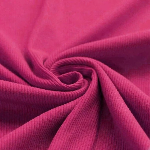 Ribstrick Jersey in Fuchsia - ab 50 cm