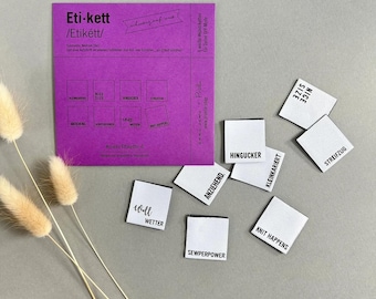 4th Edition violet #Mehretikette - 8 woven labels by Prülla and Ännie