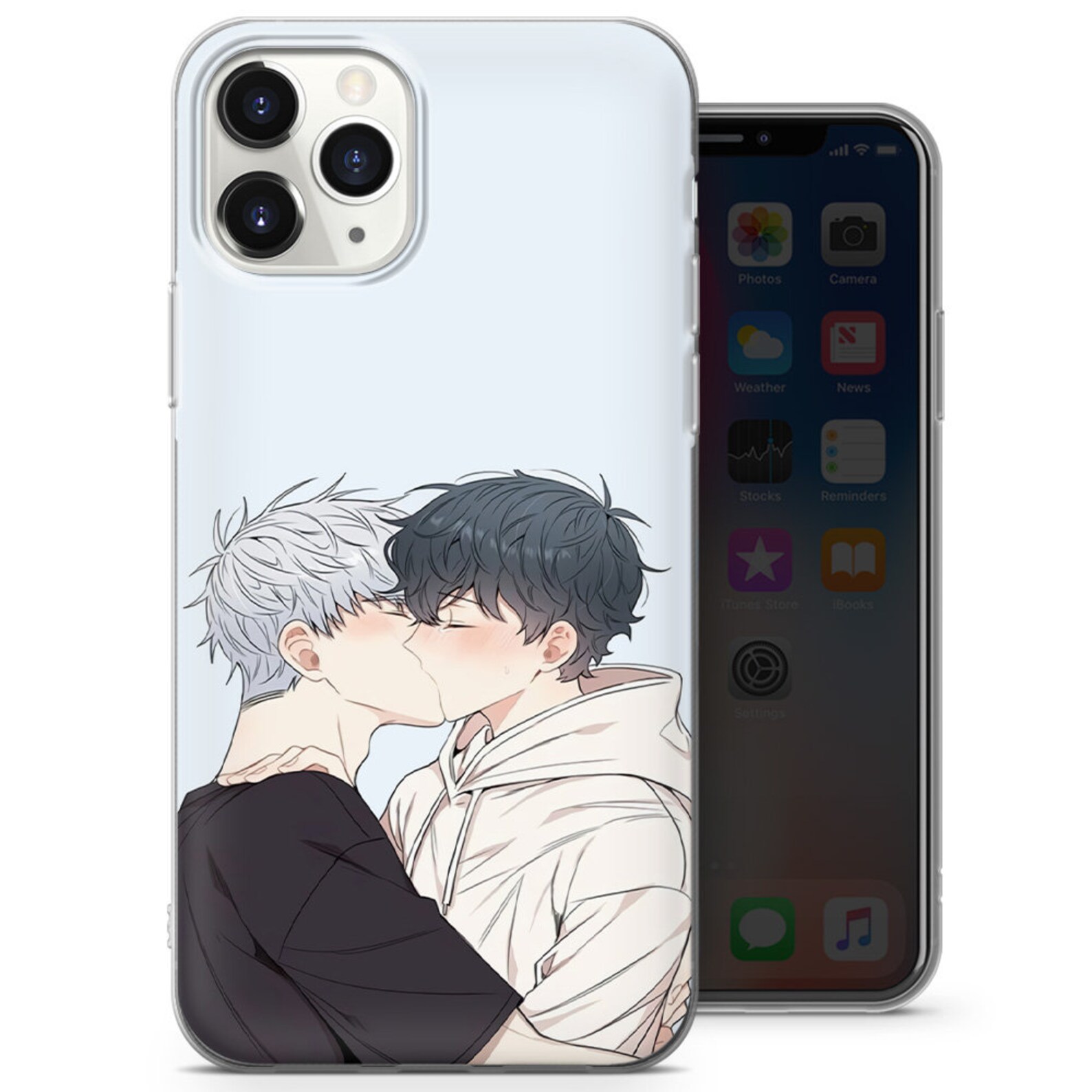 Anime Yaoi Phone Case Boys Love Cover pour 7 8 XS XR 11 Etsy