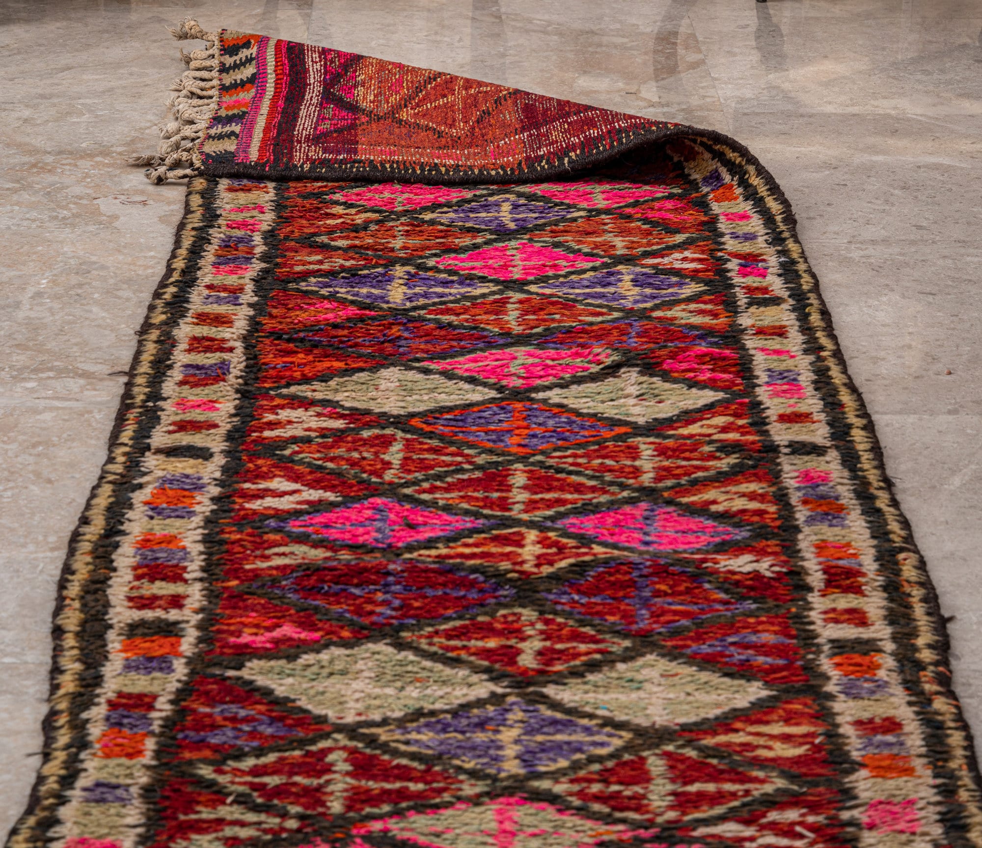 Iraqi Rug Handmade Rug Large Rug 13.05ft X 2.46ft Vintage Rug Area Rug Wool Rug Runner Rug