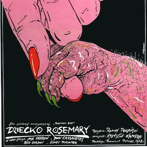 ROSEMARY&#39;S BABY Movie Poster Horror Satanic Cult Exorcist Polish Art Rare