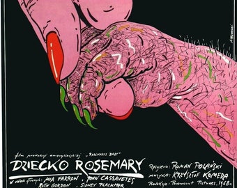 ROSEMARY'S BABY Movie Poster Horror Satanic Cult Exorcist Polish Art Rare