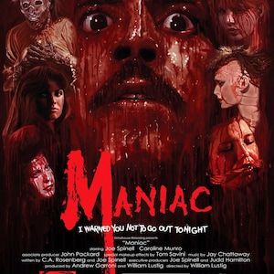 MANIAC Movie Poster 1980 Horror Slasher