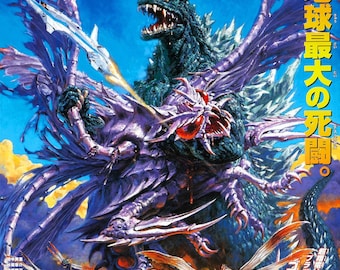 GODZILLA vs. Megaguirus Movie POSTER Rare Mothra Ghidorah