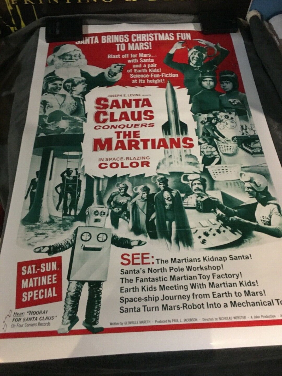 Santa Claus Conquers the Martians Movie POSTER 24x36 1964 - Etsy