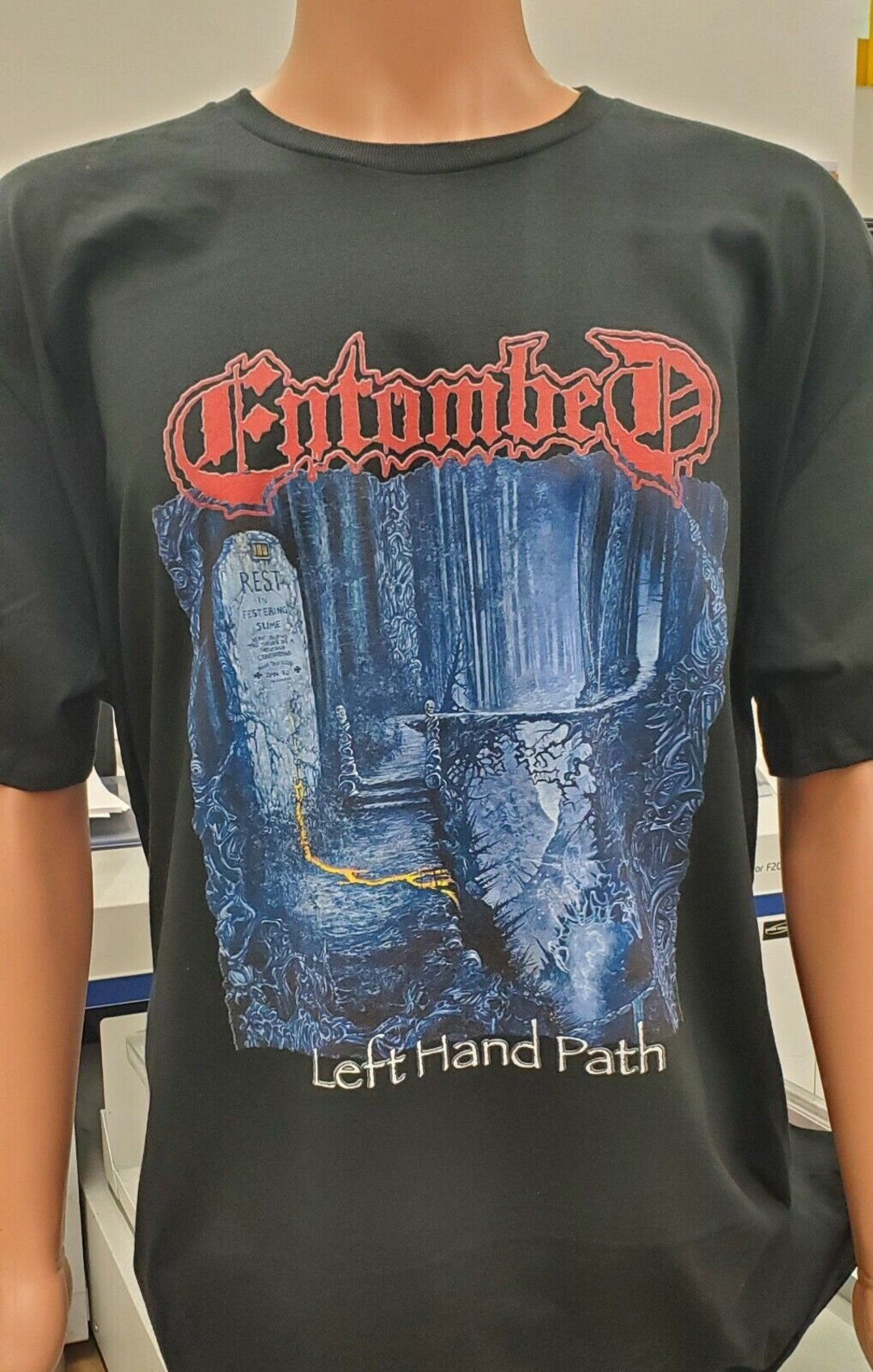 Entombed - Left Hand Path, Death Metal Music Band Mens T-Shirt Black Size S