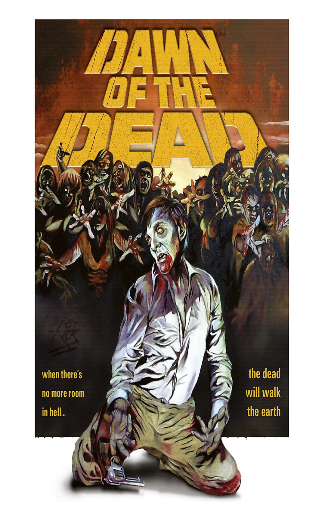 Dawn of the Dead 1978 Movie Poster Horror Romero Zombie Trilogy Etsy