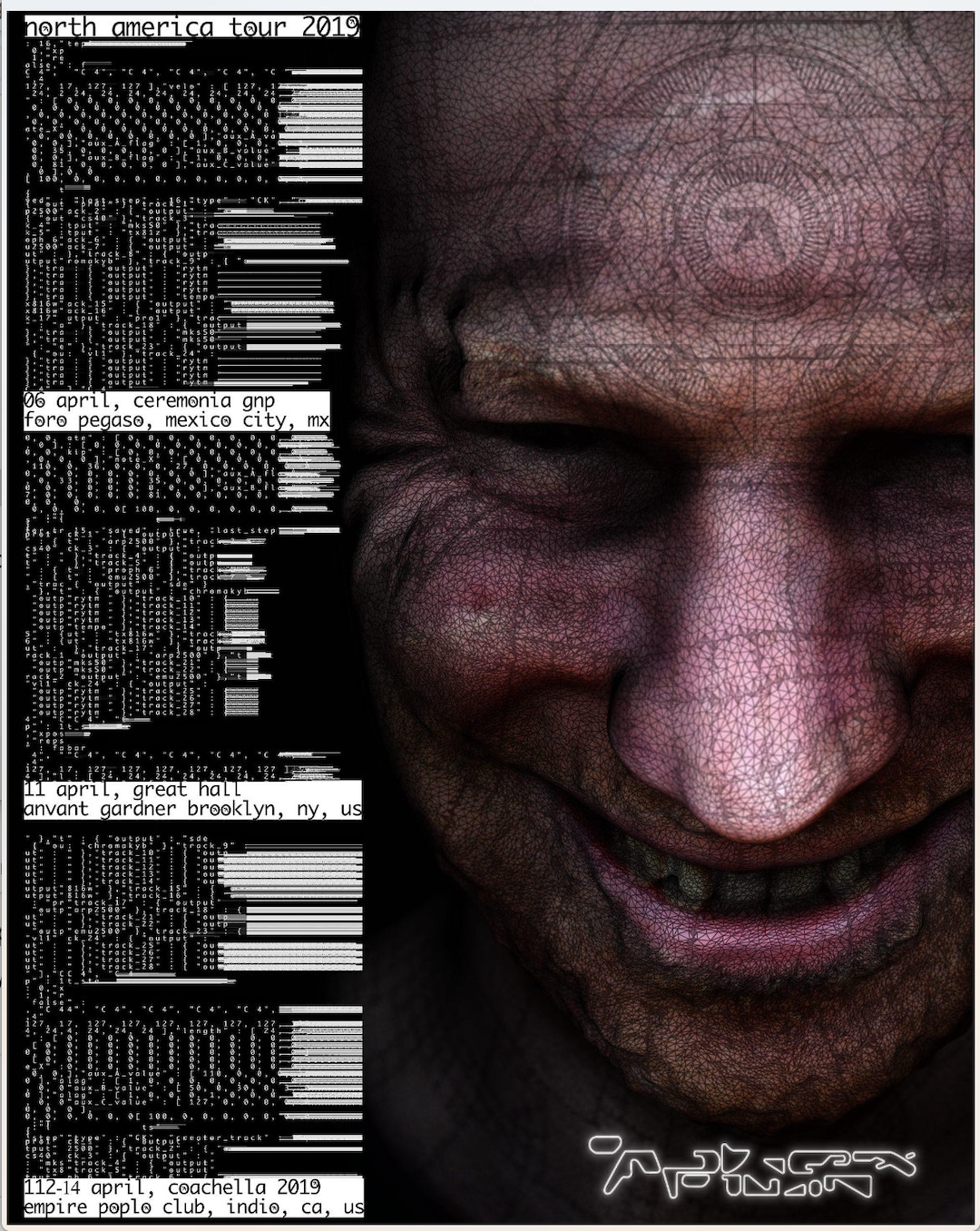 Aphex Twin 2019 US Tour Poster 24x36 Inches - Etsy