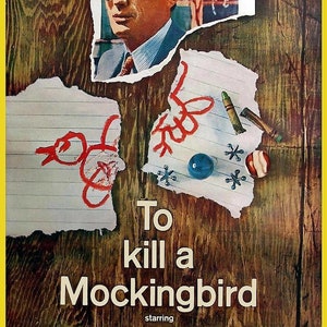 To Kill A Mockingbird Movie Poster Gregory Peck Rare Print