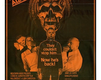 Halloween II 2 Movie Poster Rare Tv Ad Horror