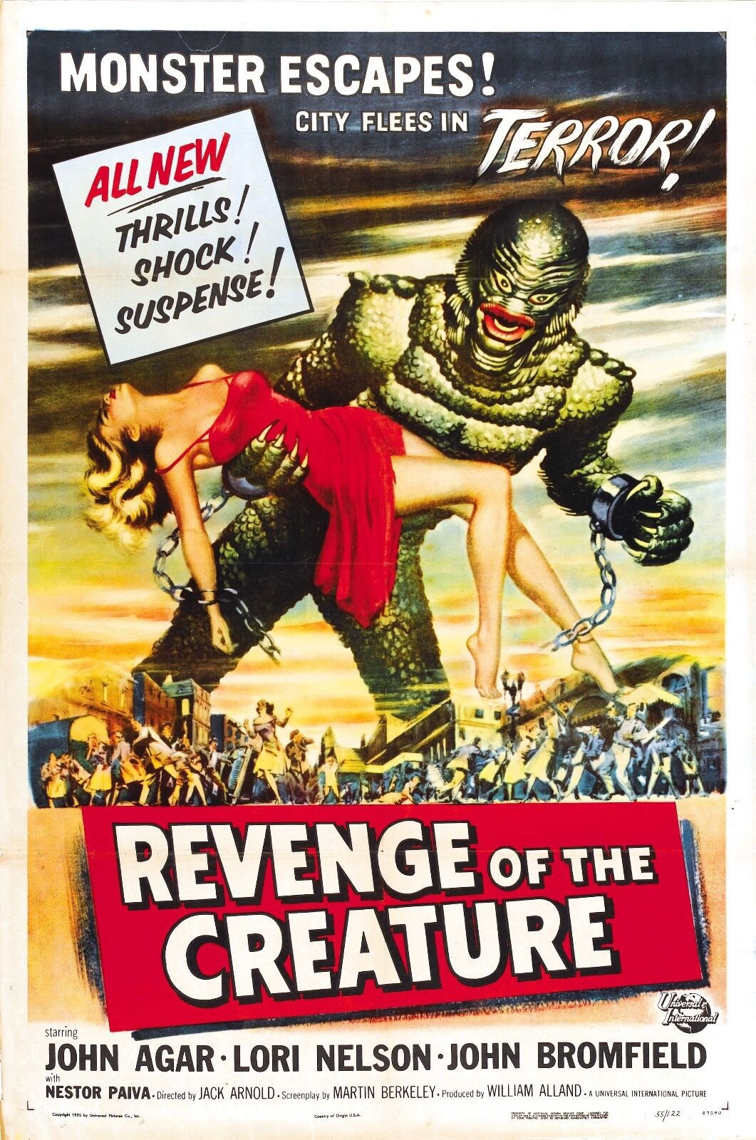 Revenge of the Creature Movie POSTER (1955) Horror / Sci-fi - Etsy