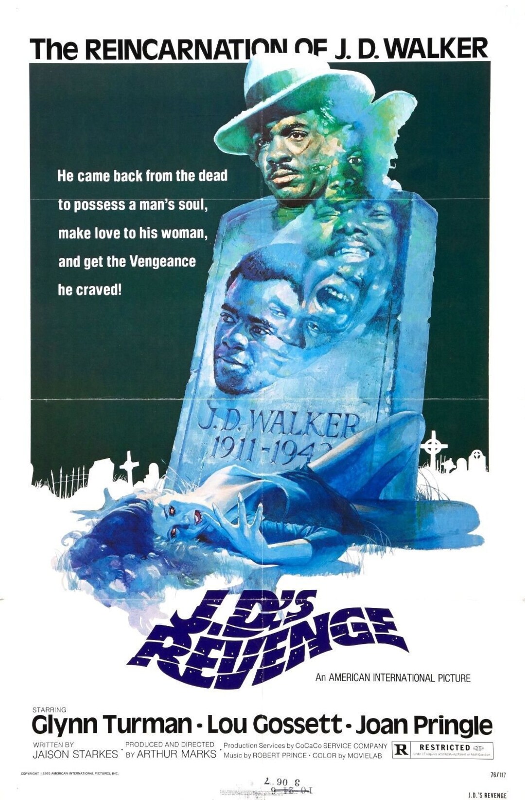 Revenge Movie POSTER (1976) Drama/blaxploitation
