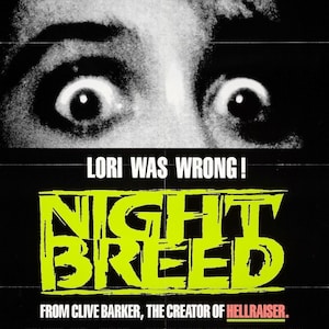 NIGHT BREED Movie Poster Clive Barker David Cronenberg Nightbreed