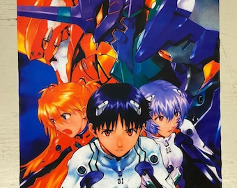 Evangelion - Fabric Poster Flag Wall Scroll Banner - Approximately 41"x 29" Used