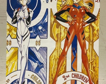 Evangelion - Fabric Poster Flag Wall Scroll Banner - Approximately 43"x 31" Used