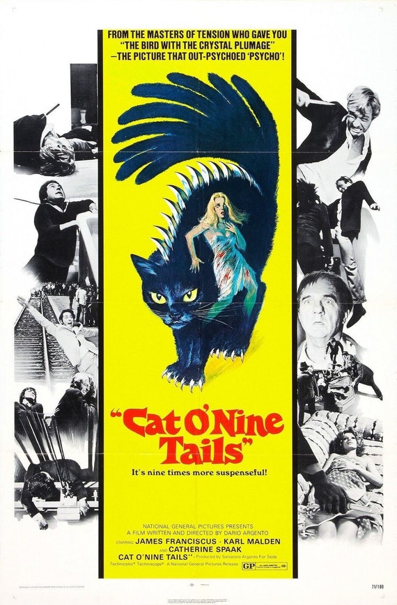 Cat 'O Nine Tails Movie Poster 1971 Dario Argento - Etsy