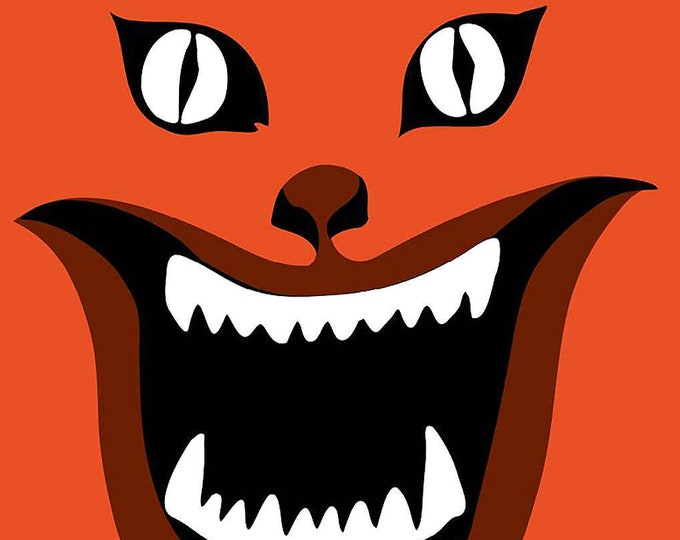 HAUSU aka HOUSE Movie Poster (1977) Surreal Horror Orange Cat