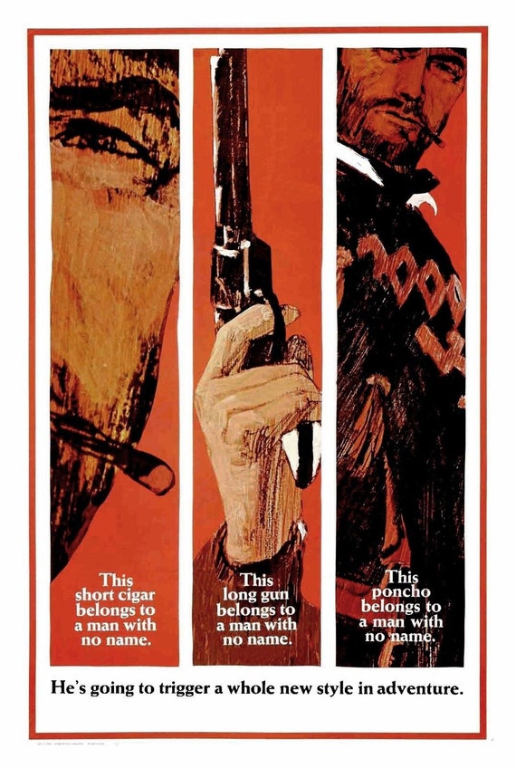 A Fistful of Dollars Movie Poster Spaghetti Western (1964) Clint