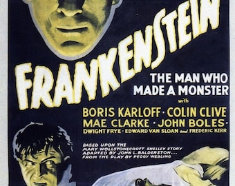 FRANKENSTEIN (1931) Movie Poster Horror