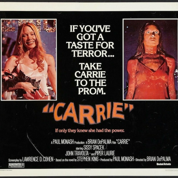 CARRIE Movie Poster (1976) Horror