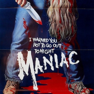 MANIAC Movie Poster Horror Slasher Gore